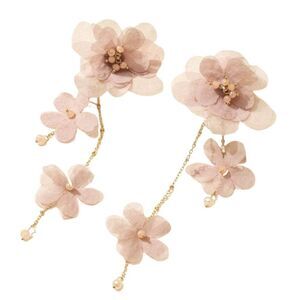 Flower statement earrings M206